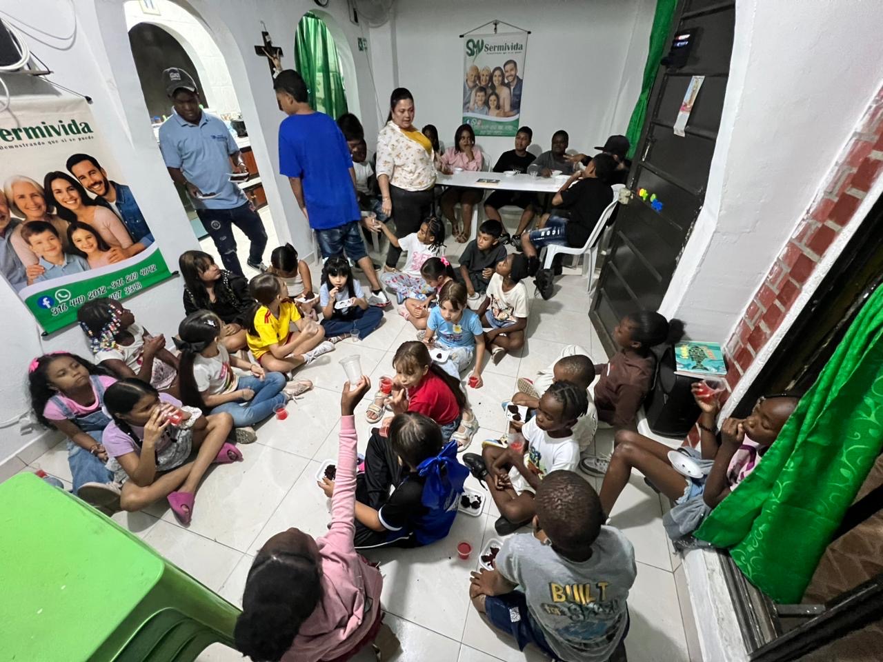 Niños en clases de formación